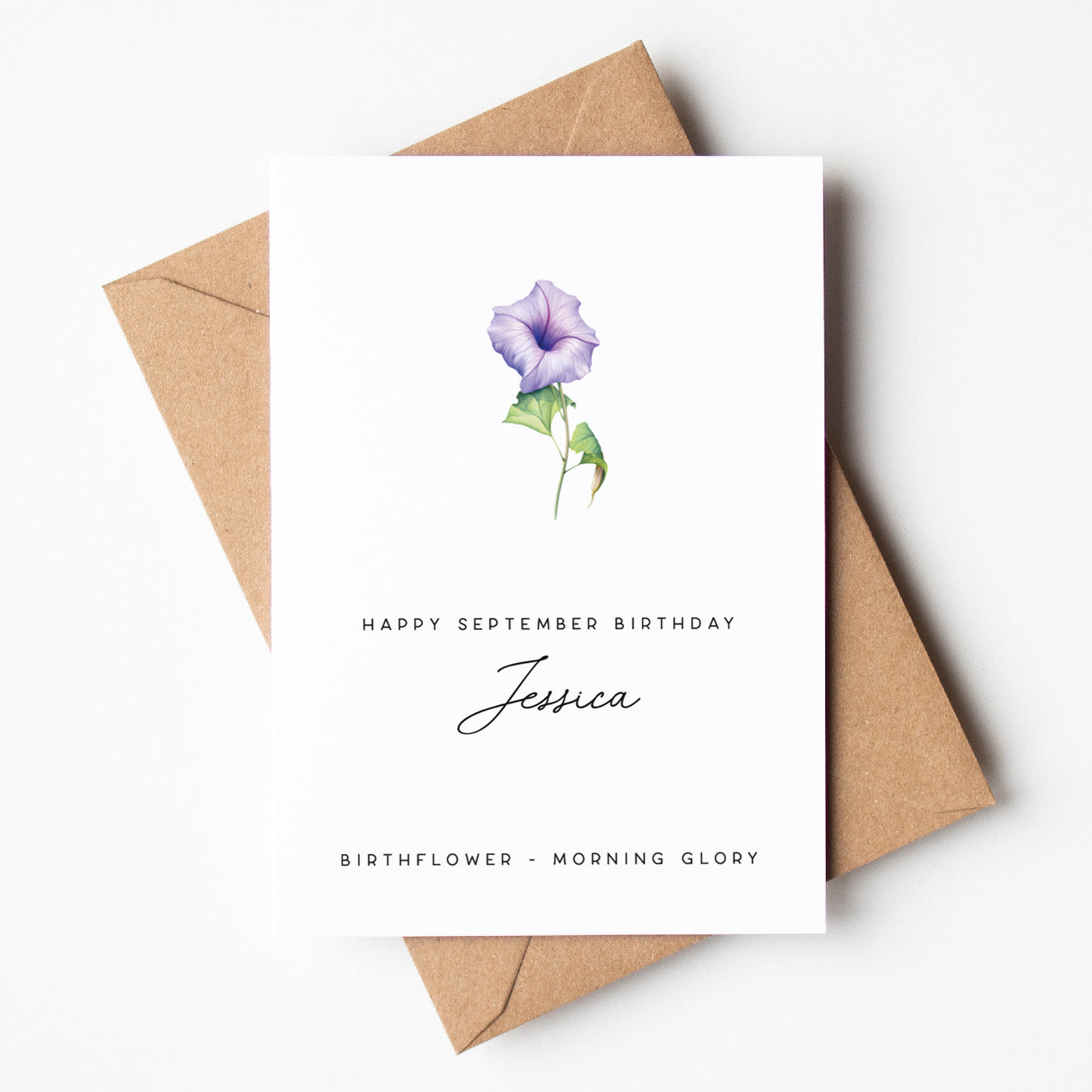 September Birth Flower Card - Beth and Bee UK