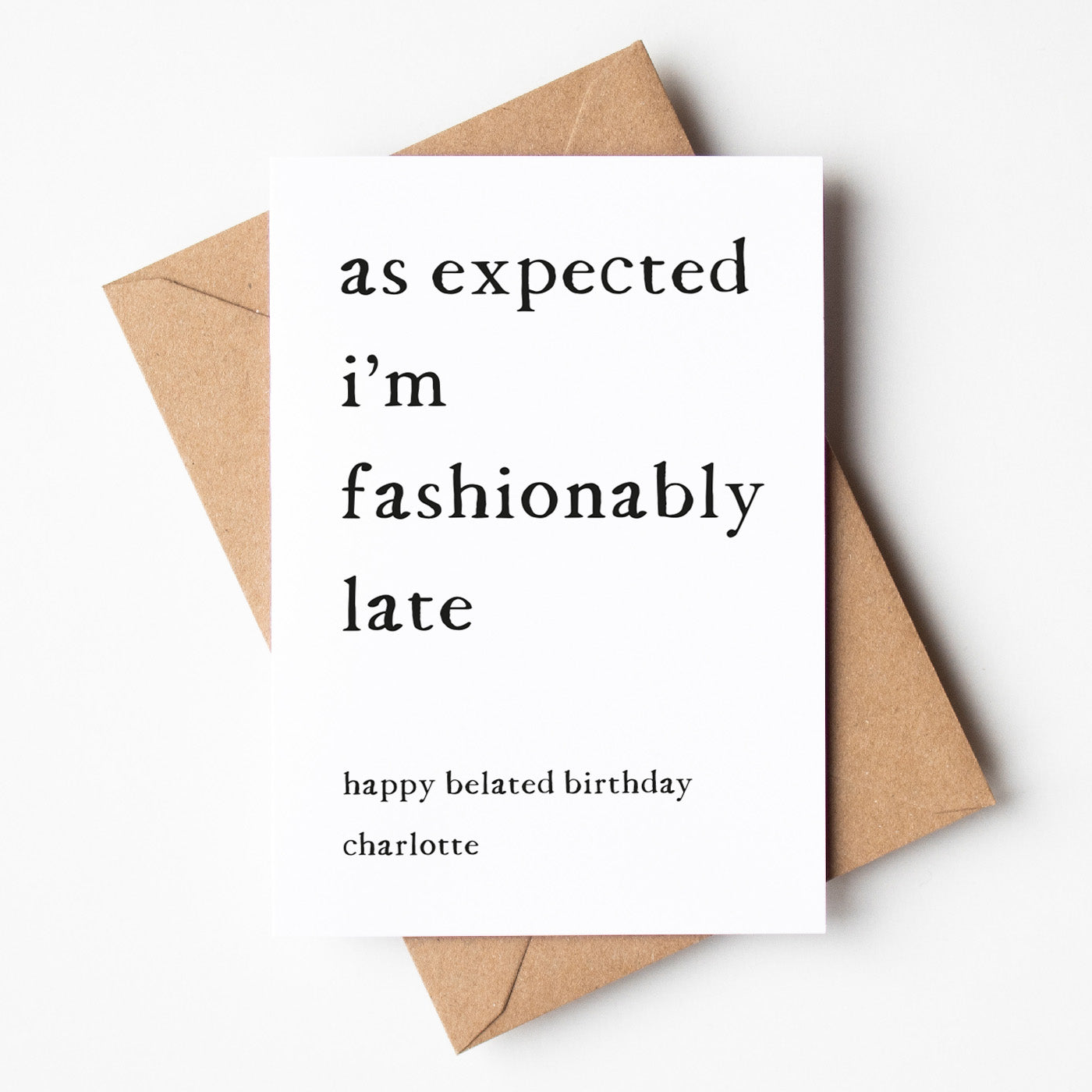 Personalised Belated Card for Birthday - Beth and Bee UK