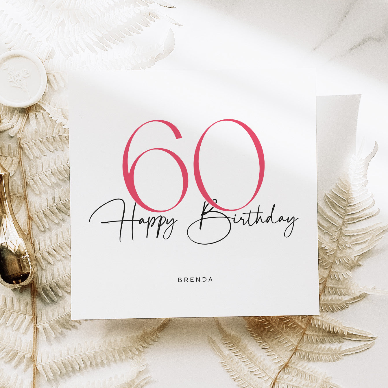 Personalised 60th Birthday Card for Her - Beth and Bee UK