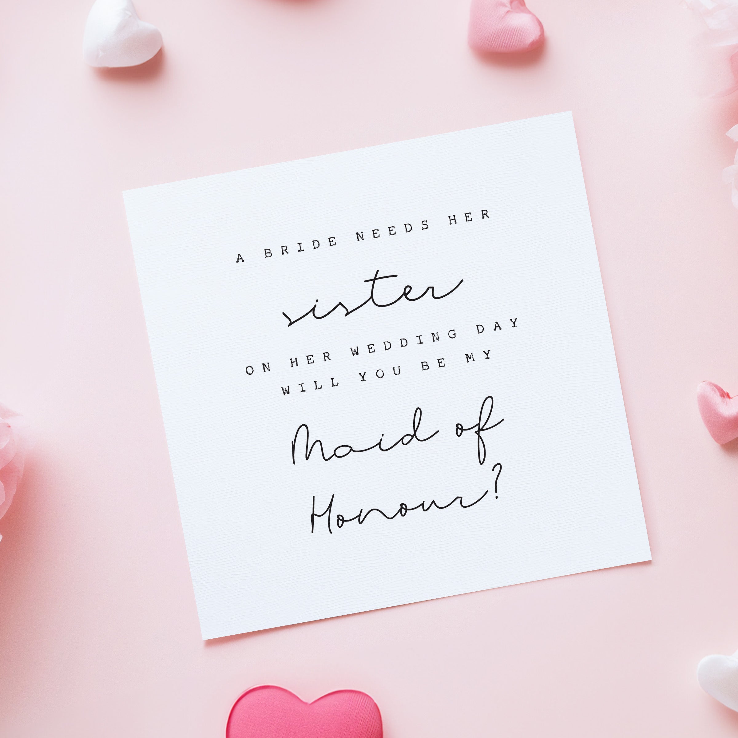 Sister Maid of Honour Proposal Card - Beth and Bee UK