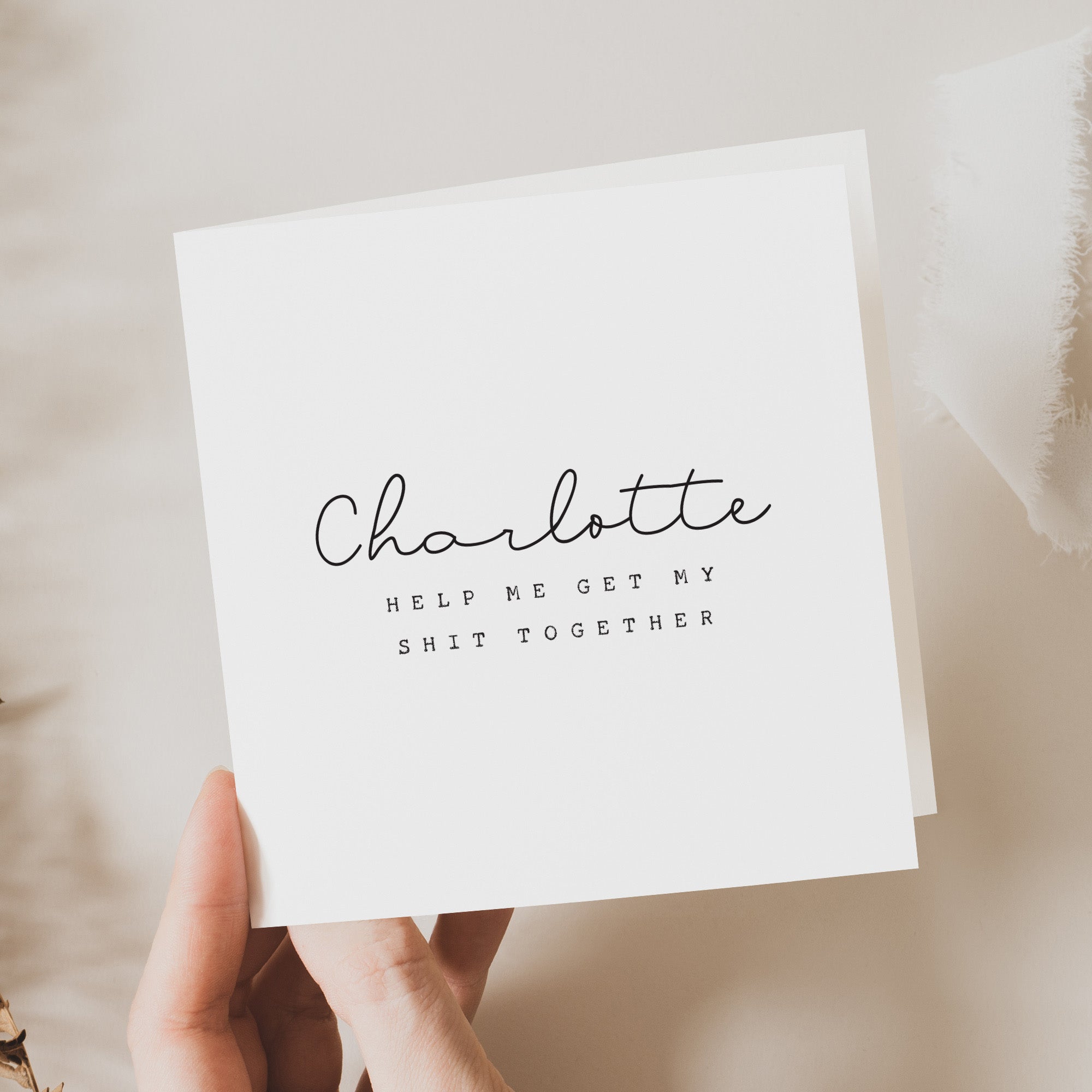 Humorous Personalised Bridesmaid Card - Beth and Bee UK