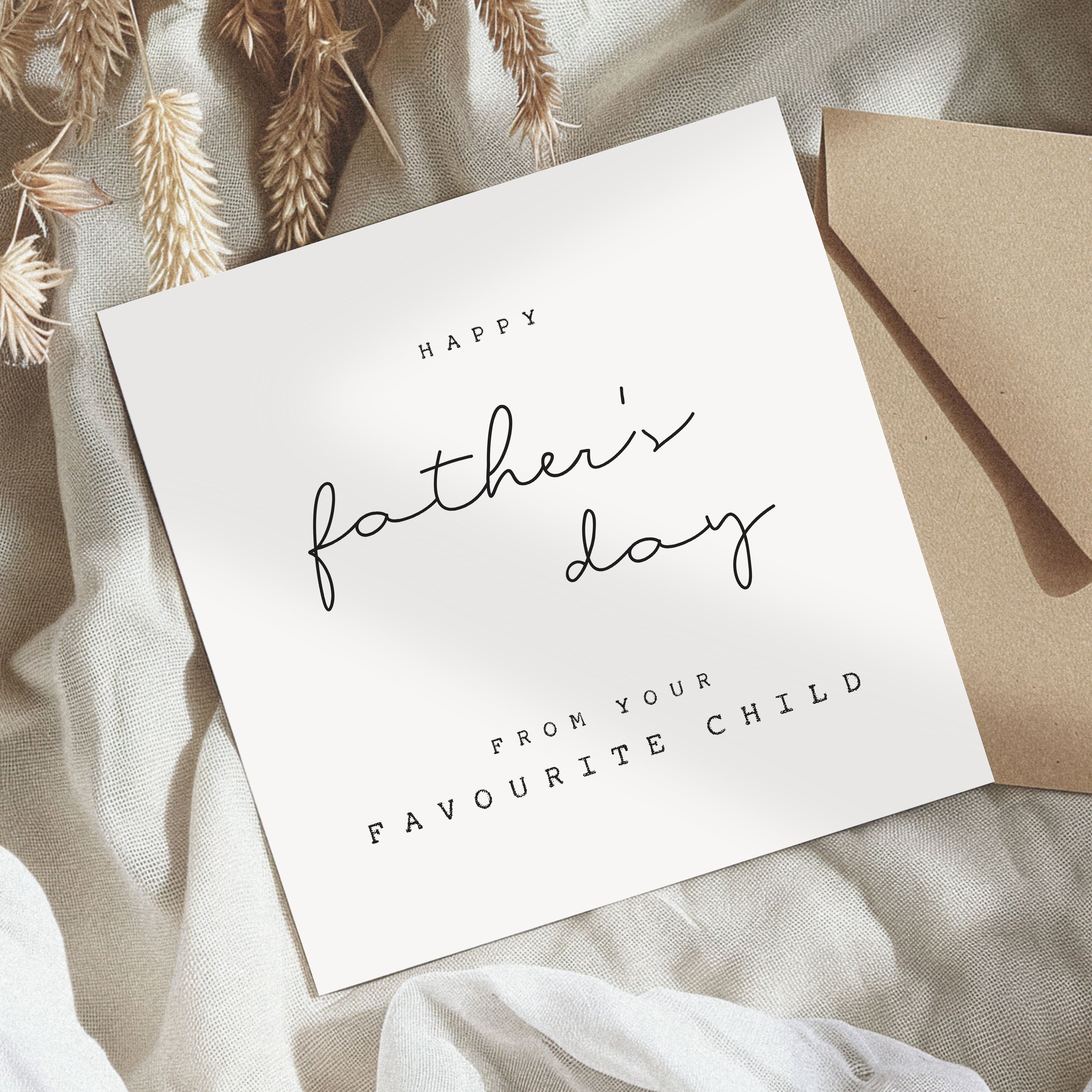 Favourite Child Father's Day Card for Dad - Beth and Bee UK