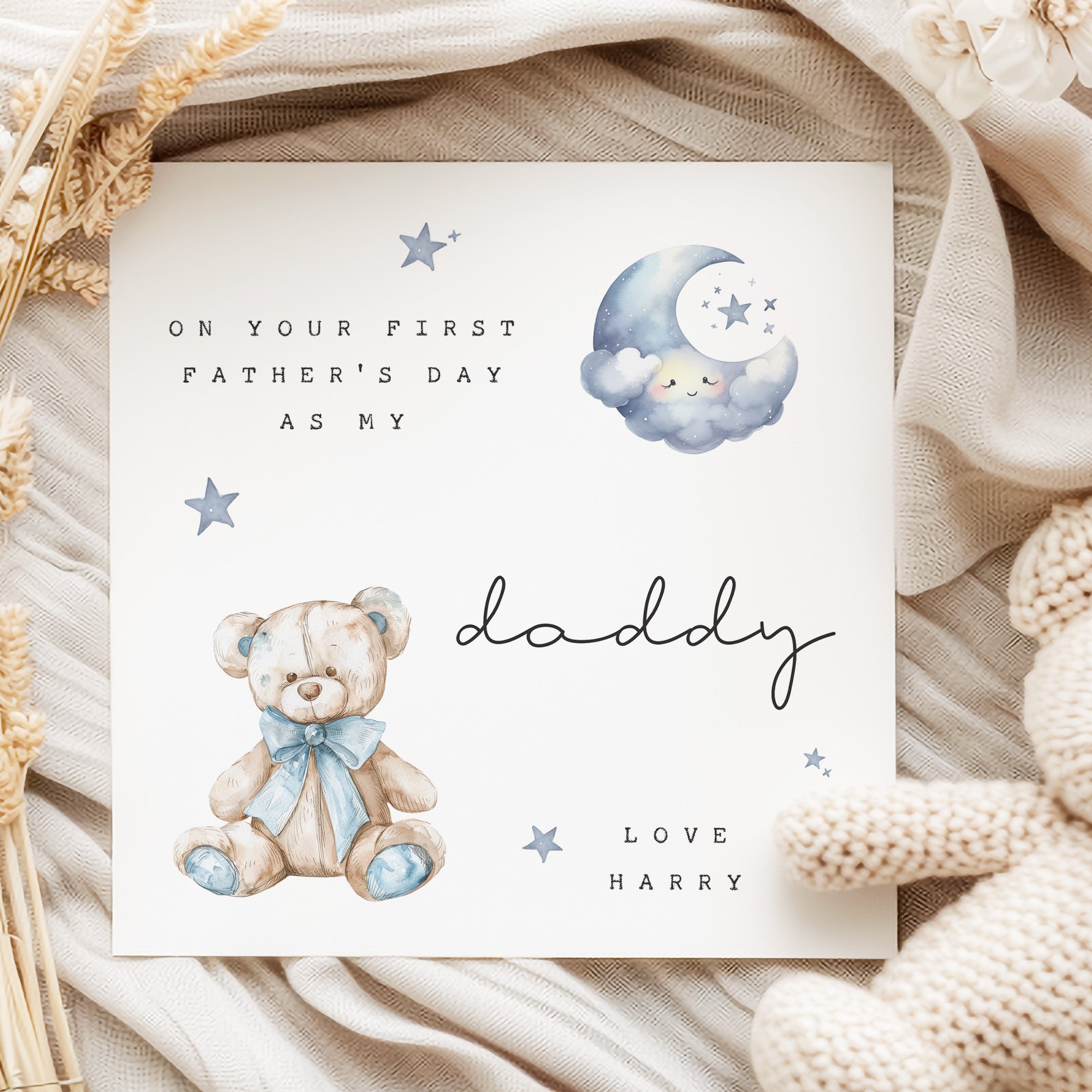 First Fathers Day Card from Son - Beth and Bee