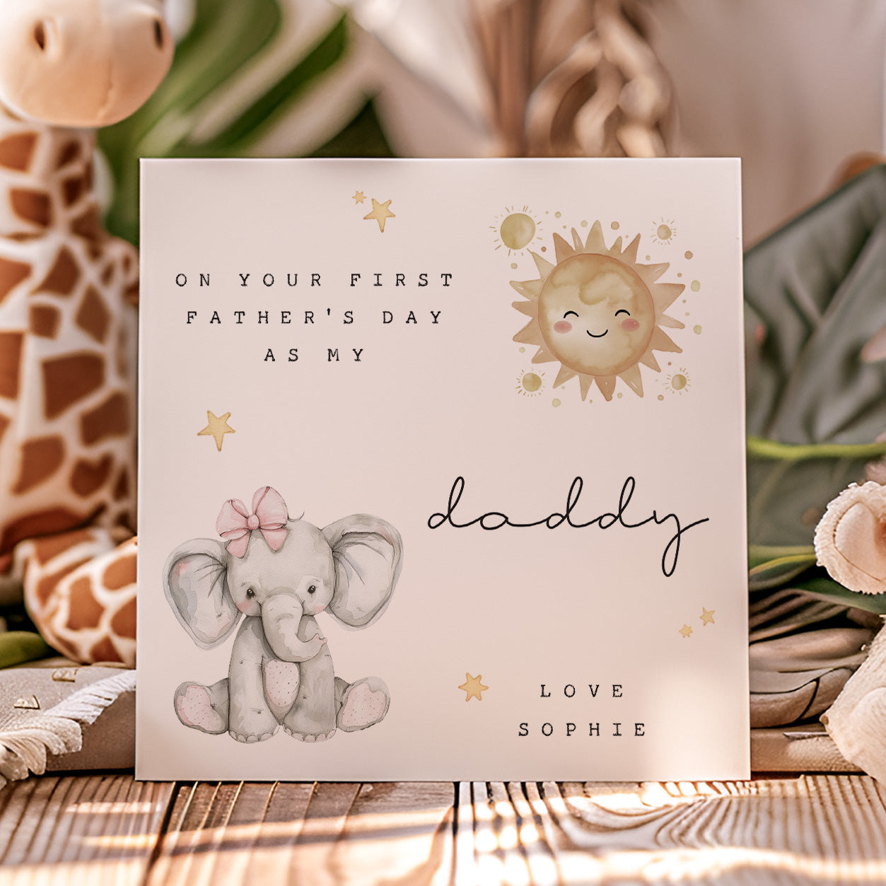 First Father's Day Card from Daughter - Beth and Bee