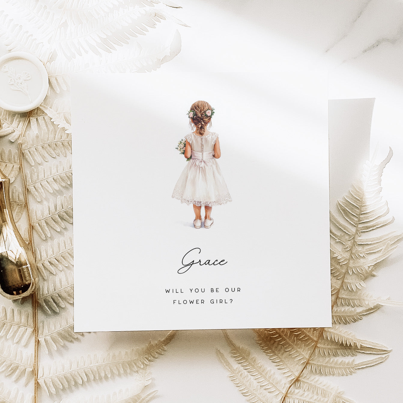 Personalised Flower Girl Card - Beth and Bee UK