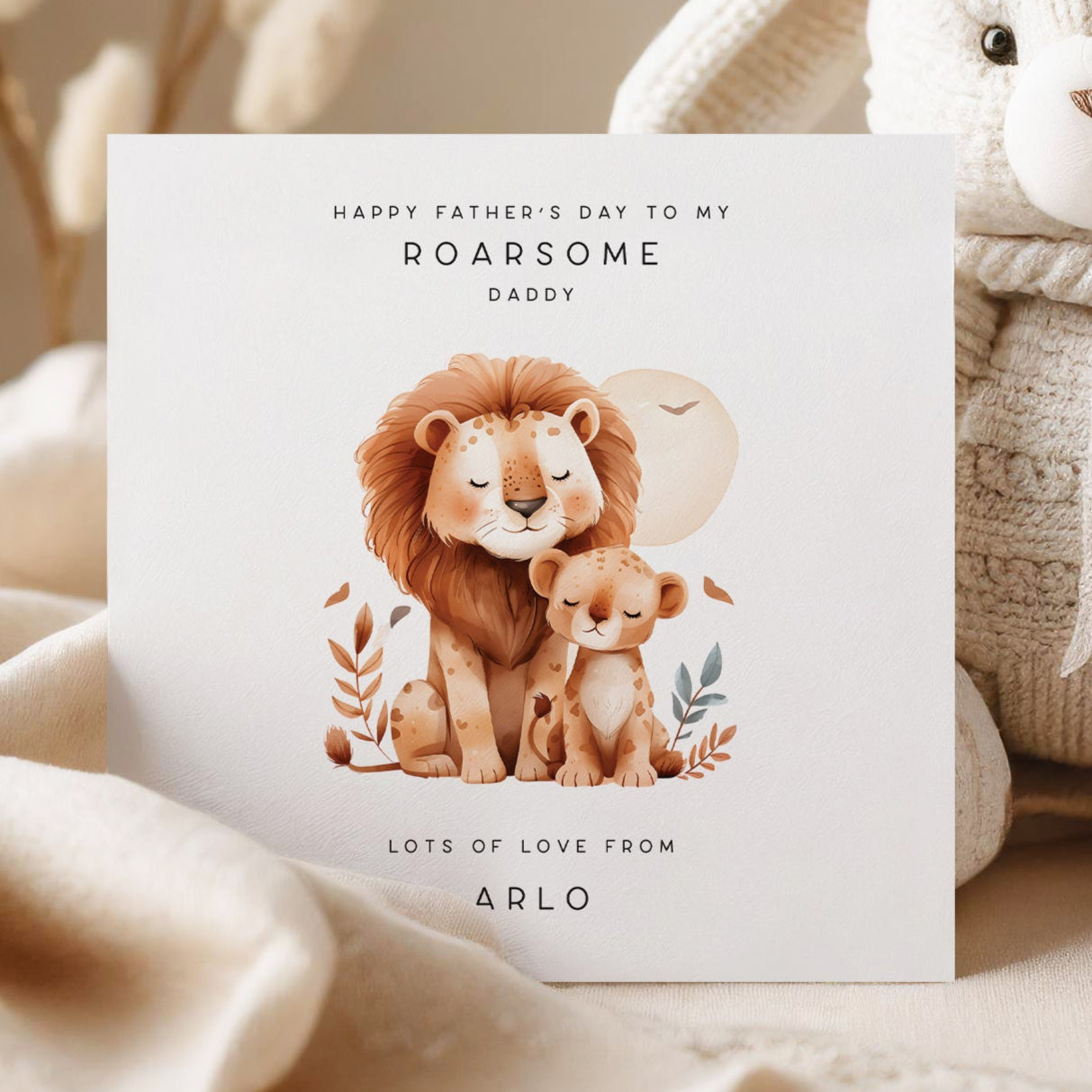 For my Roarsome Daddy father's day card featuring lion and lion cub