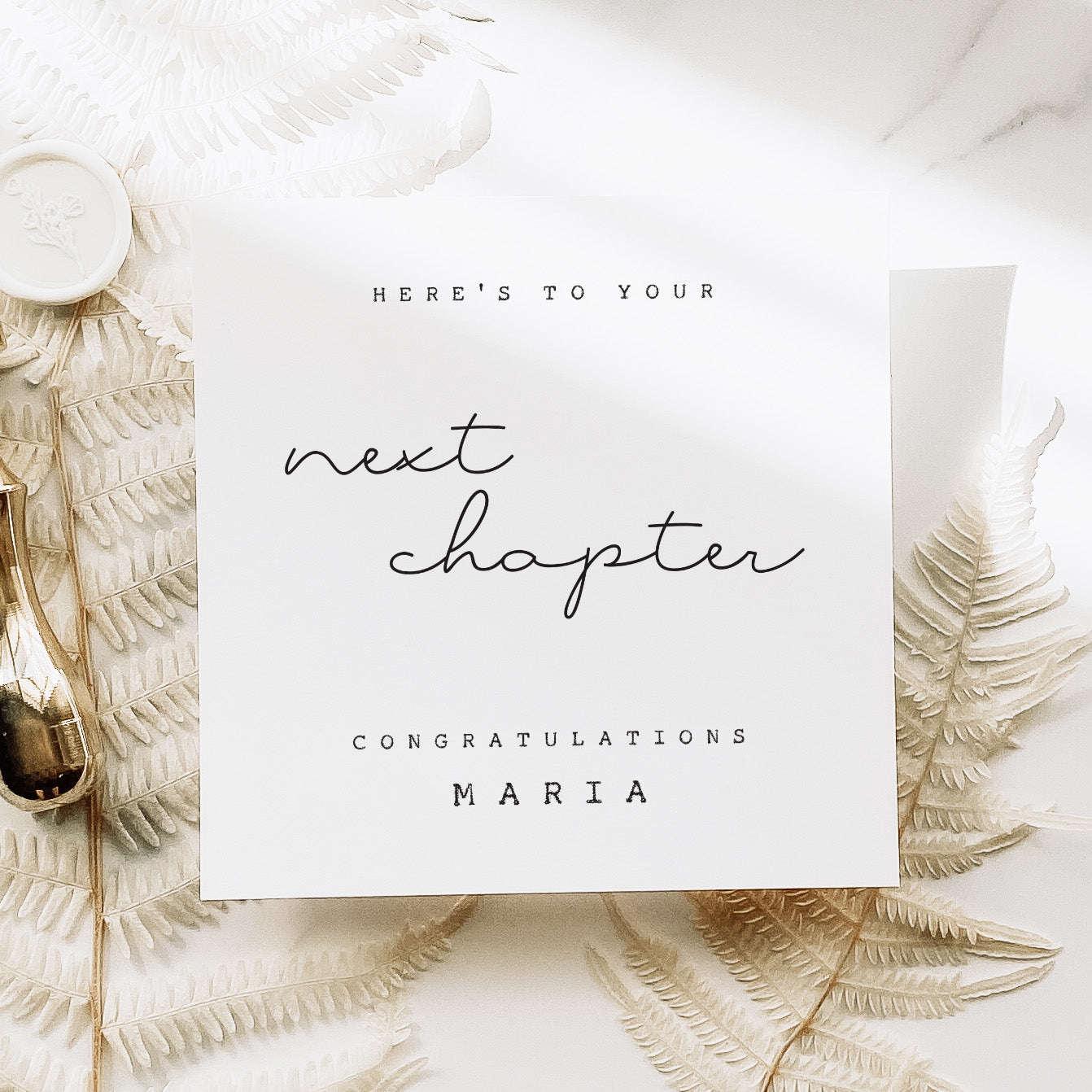 Personalised New Chapter Leaving Card - Beth and Bee UK