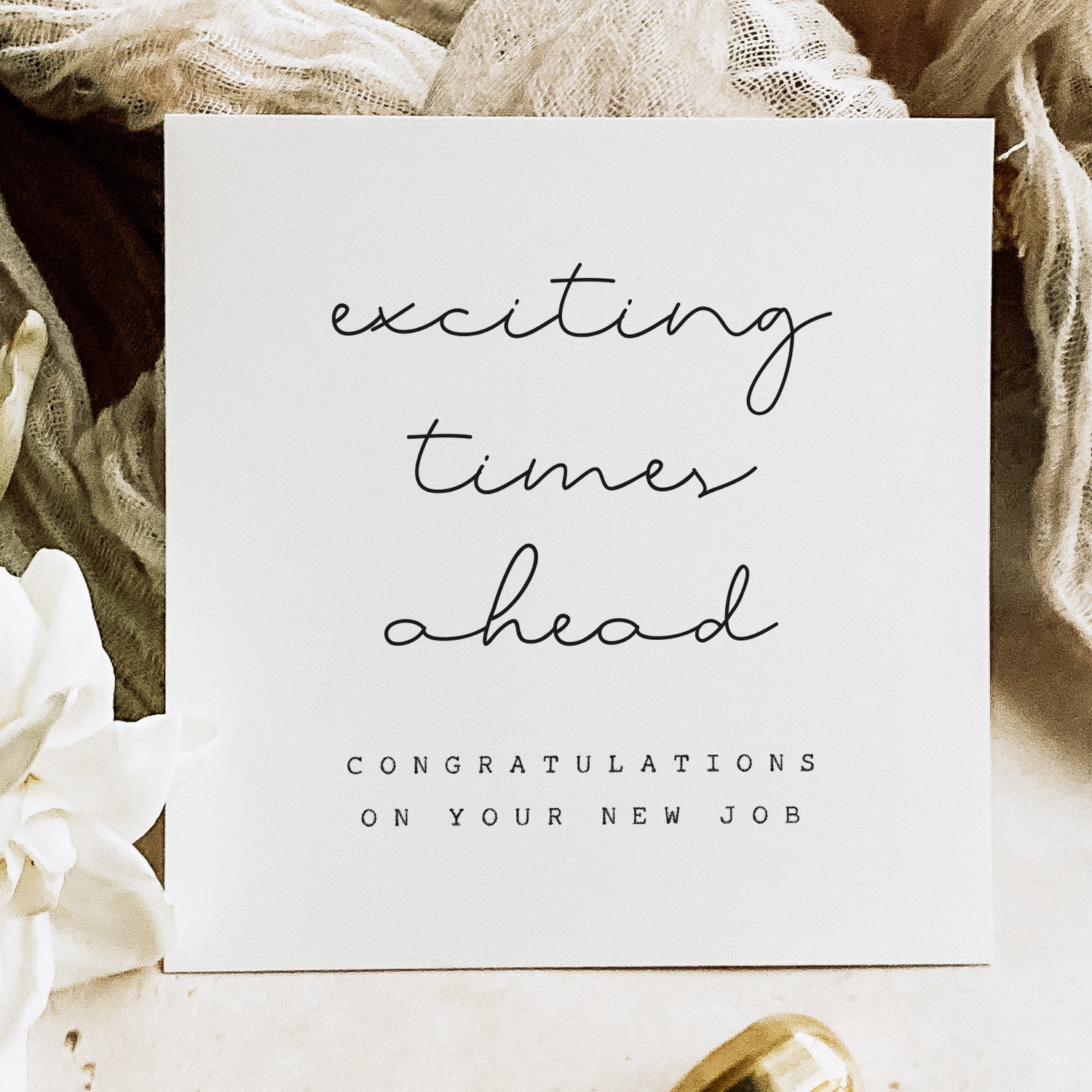 Simple Modern New Job Card - Beth and Bee UK