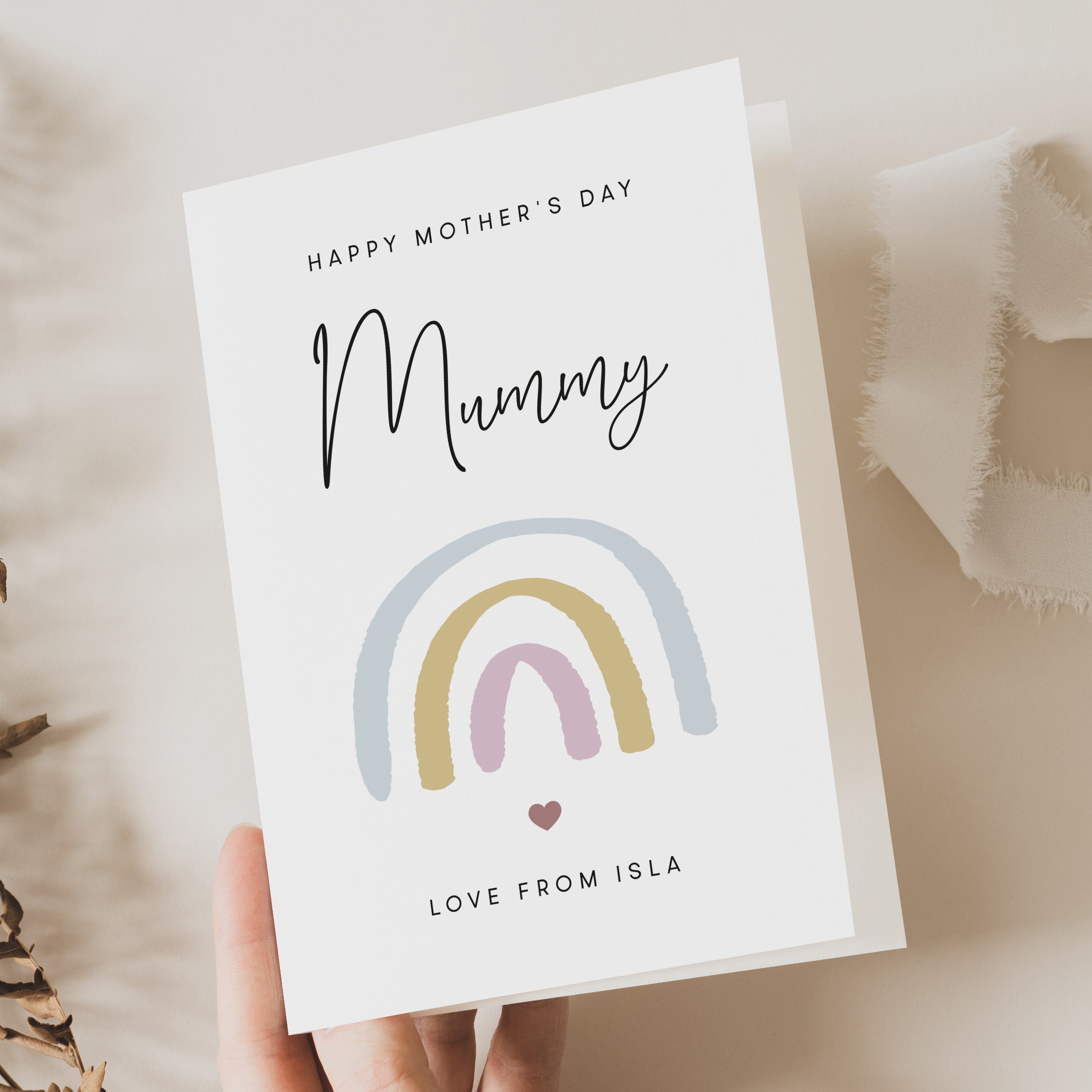Happy Mother's Day Mummy Personalised Card - Beth + Bee UK