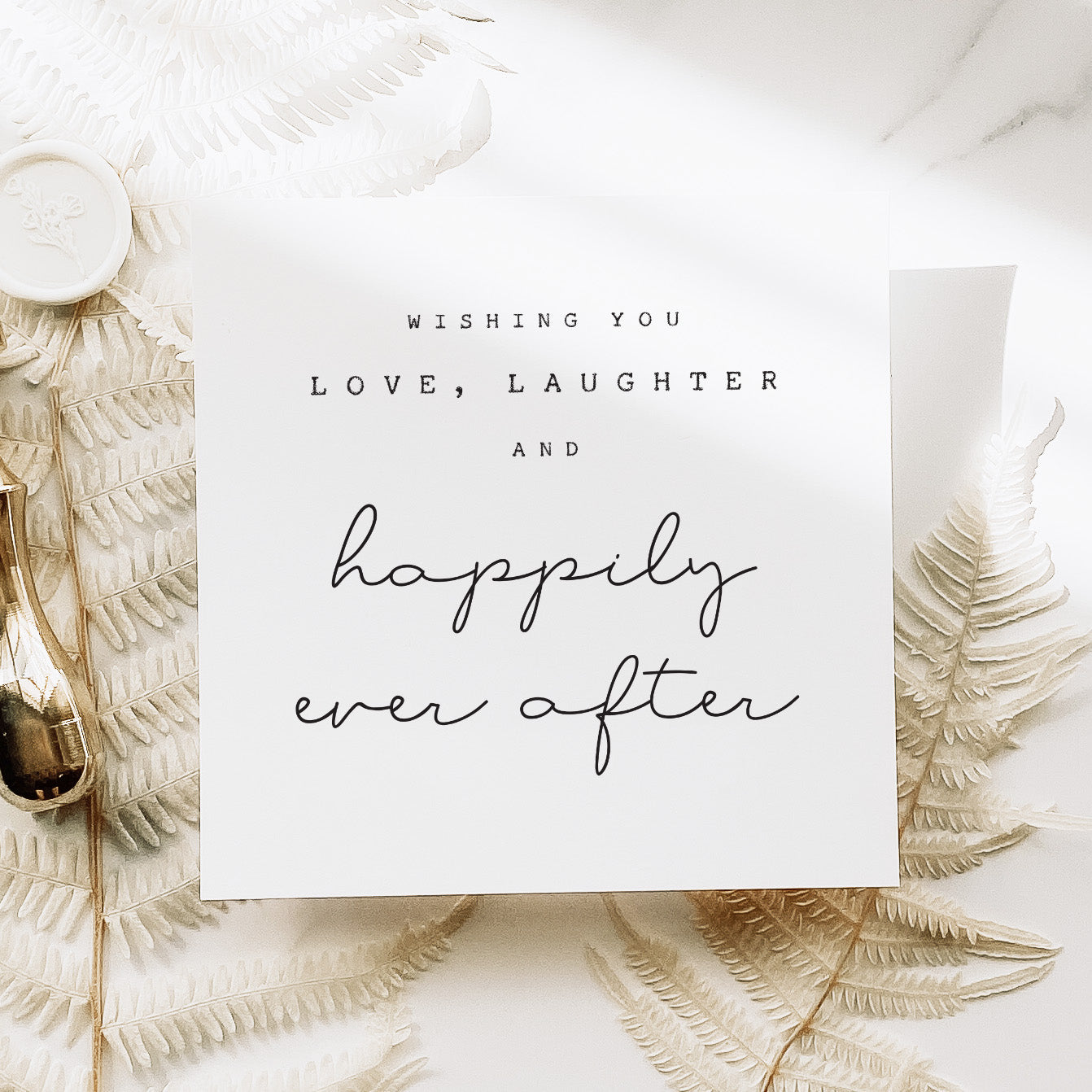Love Laughter Wedding Day Card - Beth and Bee UK