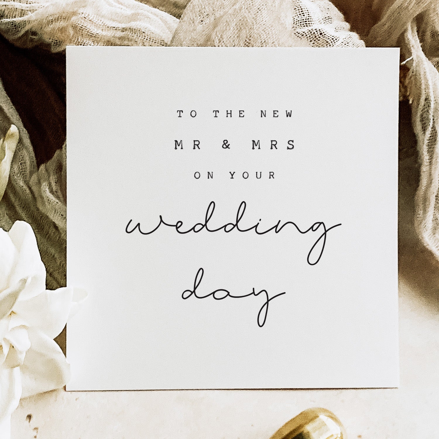 Mr and Mrs Wedding Card - Beth and Bee UK