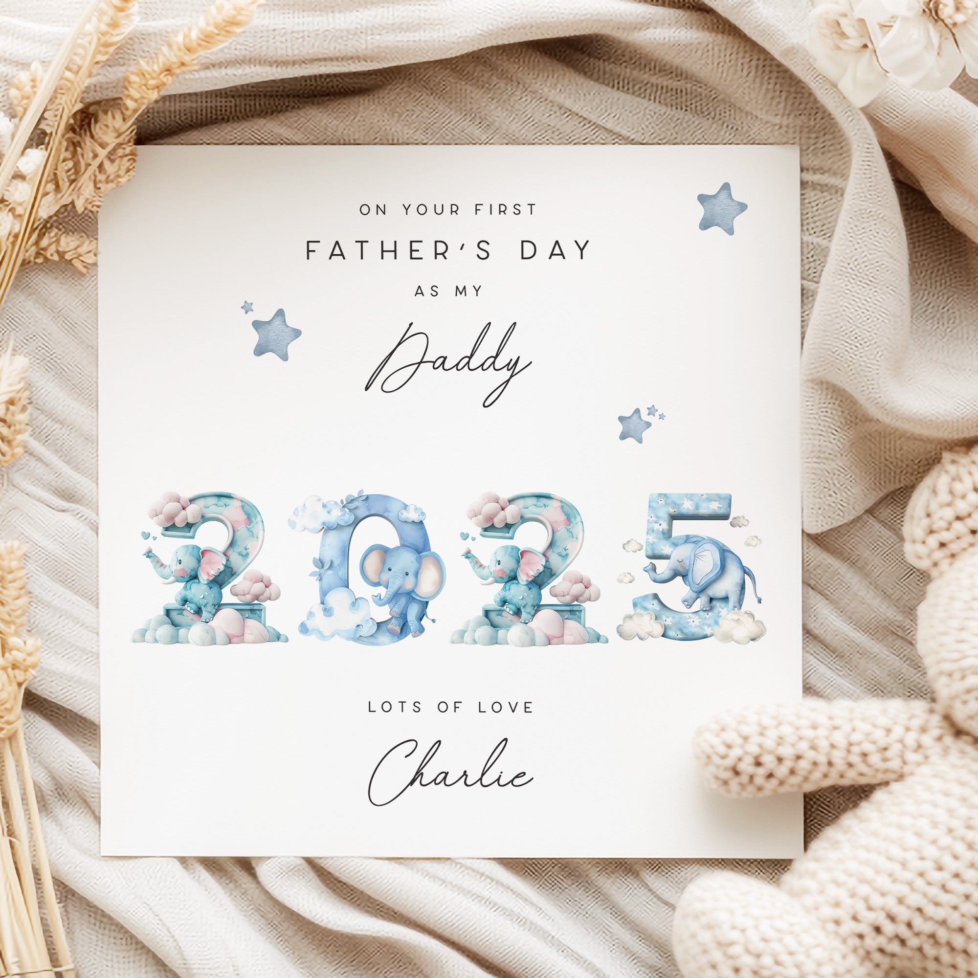 2025 Father's Day for Dad featuring a commemorative 20205 emblem in watercolours. 