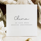 China 20th Wedding Anniversary Card