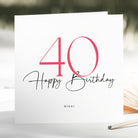 Personalised 40th Birthday Card for Her - Beth and Bee UK