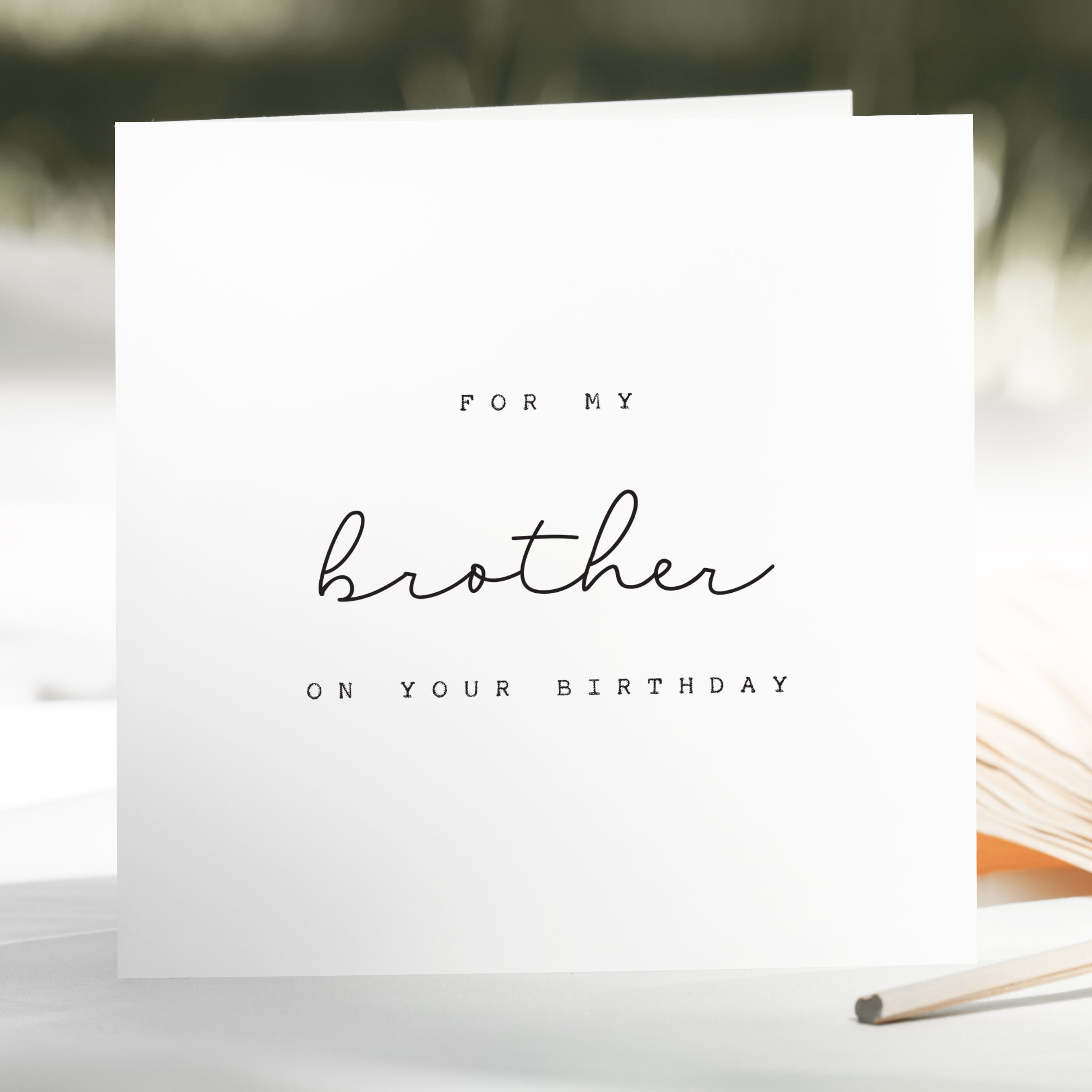 Modern Simple Brother Birthday Card - Beth and Bee