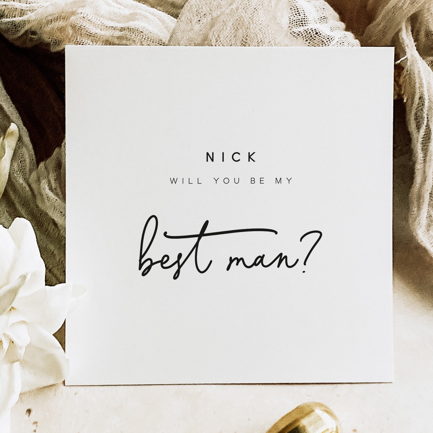 Personalised Will You Be My Best Man Card - Beth + Bee, UK Greeting Cards Online