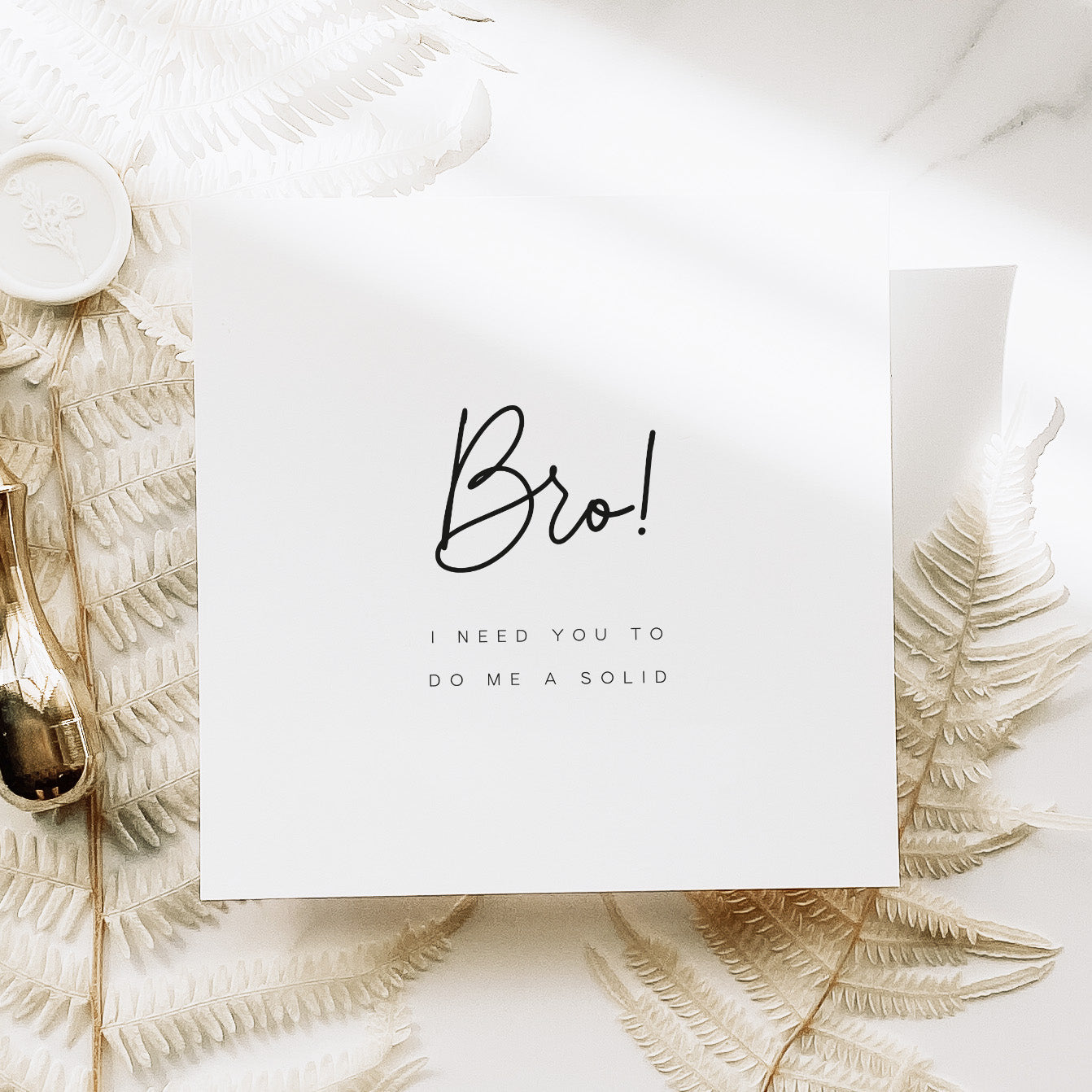 Simple Modern Will You Be My Best Man Card - Beth + Bee UK