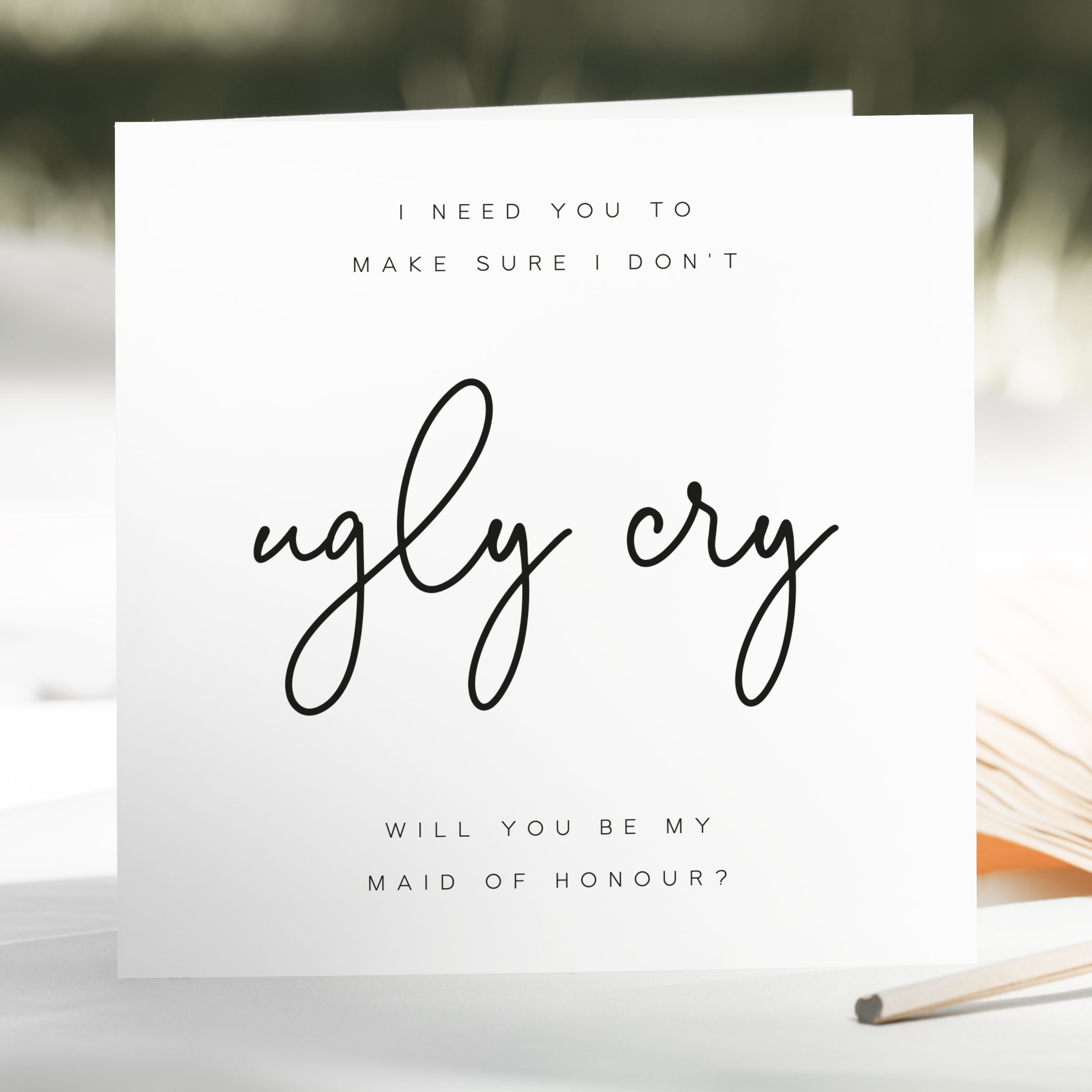 Funny Maid of Honour Proposal Card - Beth + Bee, Worcestershire