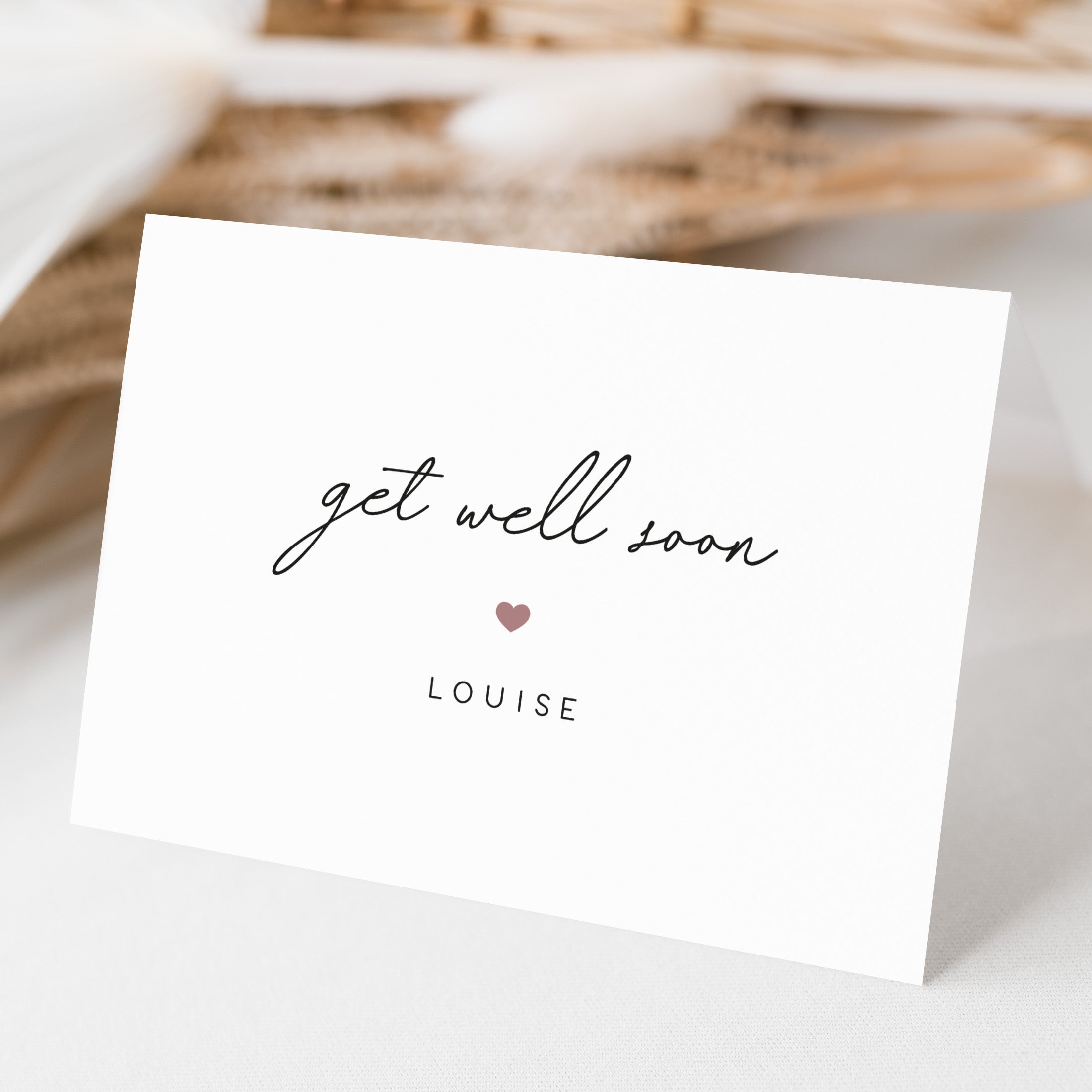 Modern Personalised Get Well Soon Card - Beth & Bee