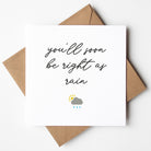 Simple Get Well Soon Card - Beth & Bee, Greeting Cards UK