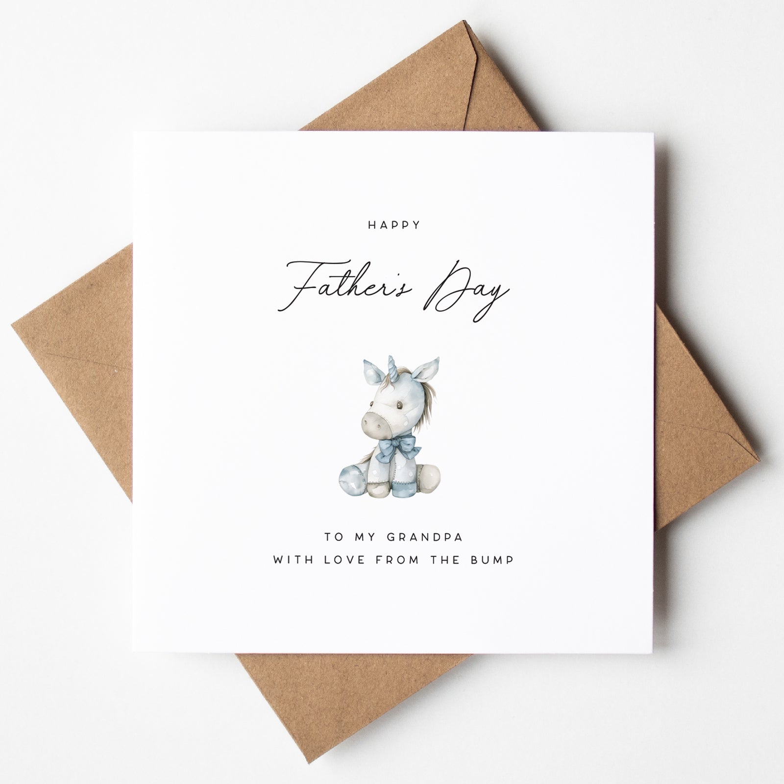 Grandpa Father's Day Card from Bump with baby unicorn