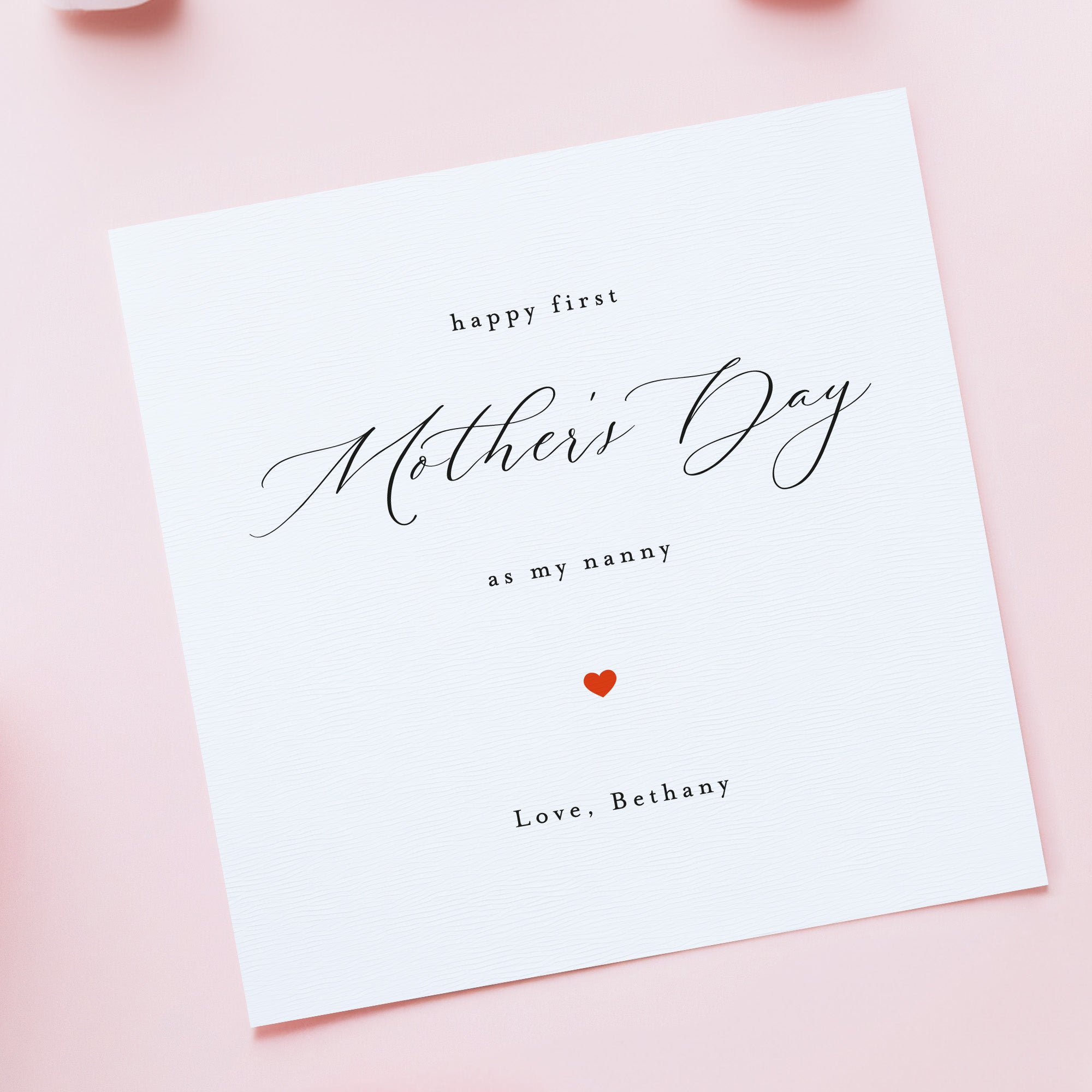 Cute Personalised First Mother's Day Card as my Nanny - Beth + Bee UK