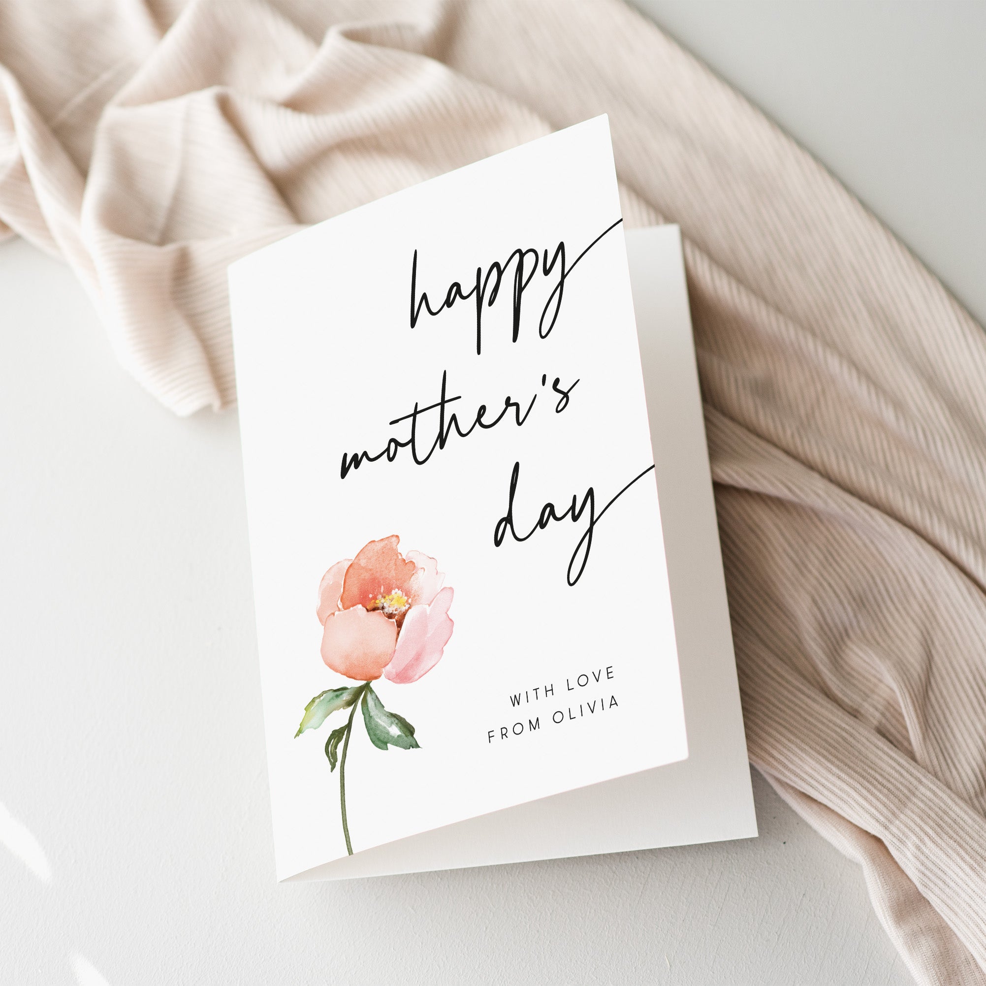 Modern Floral Mother's Day Card for Mum - Beth + Bee UK