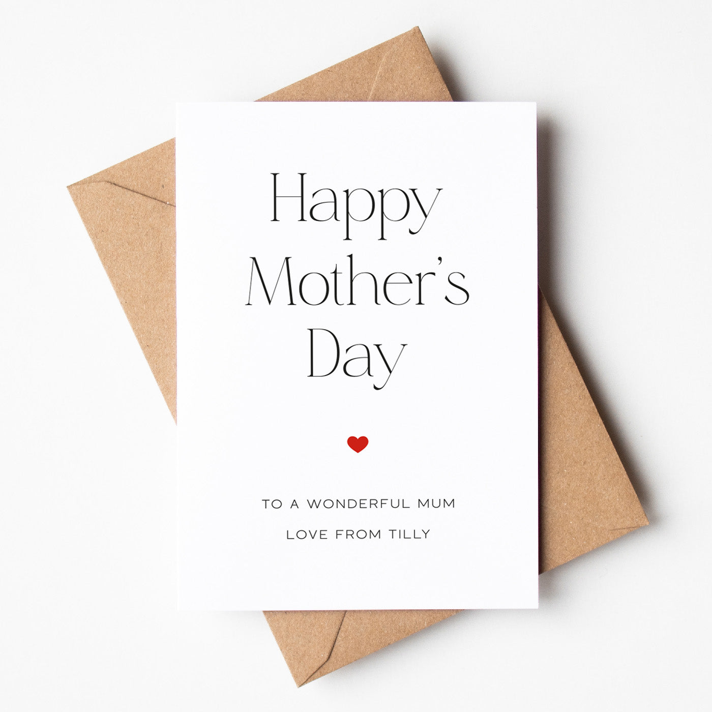 Simple Personalised Mother's Day Card - Beth + Bee UK