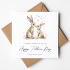 No Bunny Compares Father's Day Card with two bunnies for fathers day