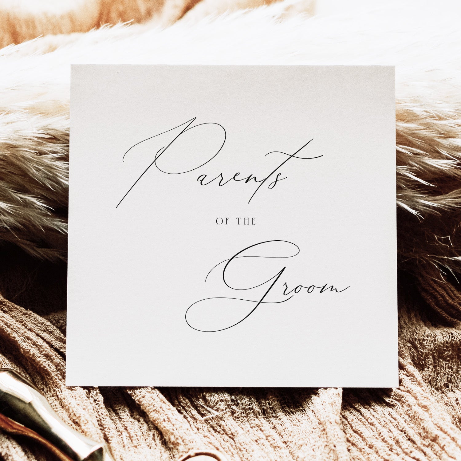 Elegant Simple Parents of the Groom Wedding Day Card - Beth + Bee, Worcestershire