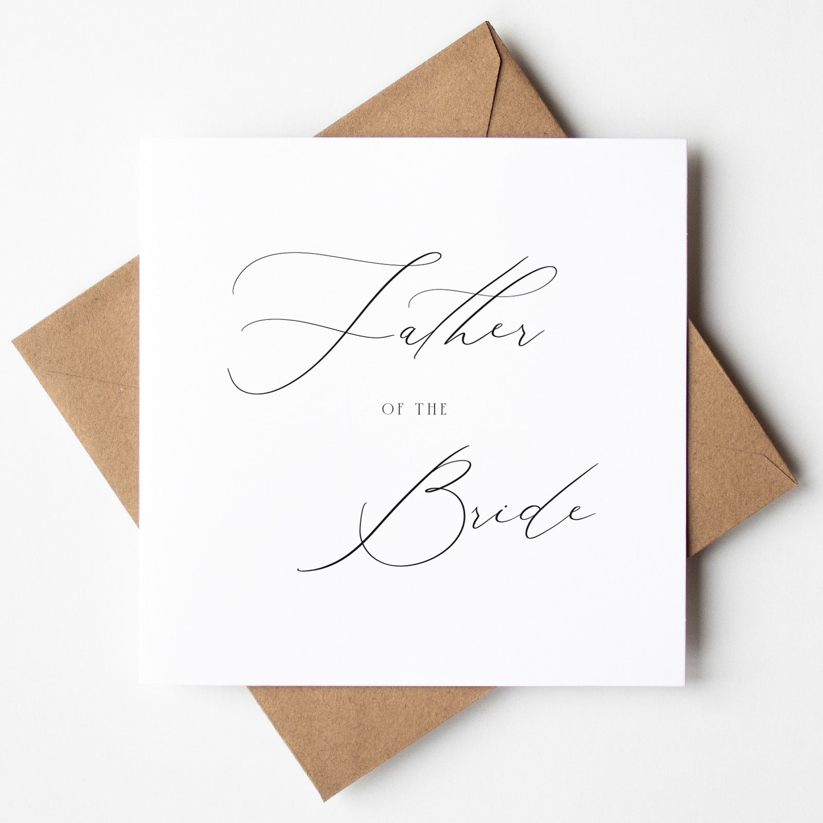 Elegant Father of the Bride Wedding Day Card - Beth + Bee, Worcestershire