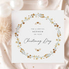 Personalised Christening card for nephew UK, custom name and date, floral personalised Christening card, elegant design, premium keepsake for baby boy
